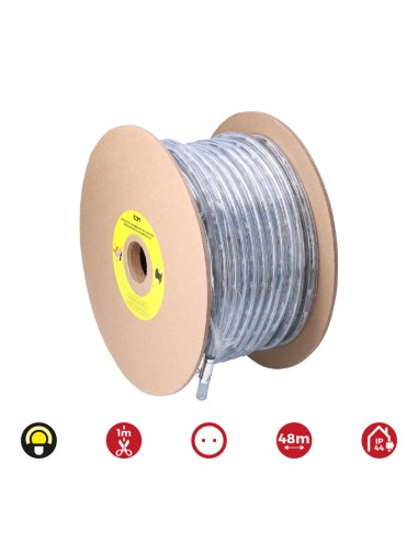 Tubo flexiled 2 vias fijo 48 m 30 leds/m ip44...