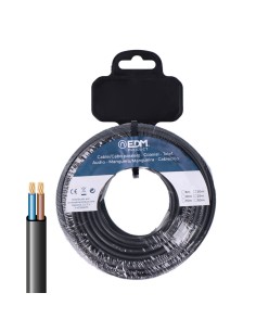 Carrete manguera plana h03vv-f 2 x 0,75 mm² negra, 5 m