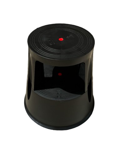 Taburete estable movil, negro