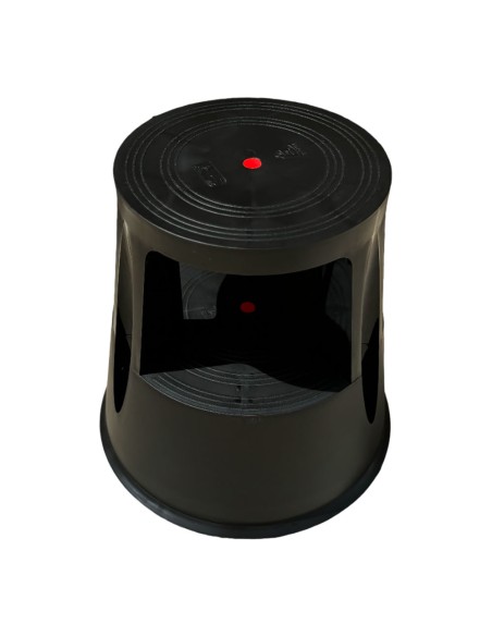 Taburete estable movil, negro