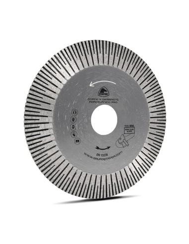 Disco corte y desbaste porcelanico pro ø115 mm