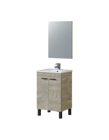 Mueble 50 2 puertas + espejo koncept (no contiene: lavabo, grifería, sifón y válvula)