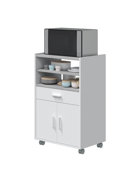 Mueble microondas 1cajón + 2puertas 59 x 40 x 92 cm tidy