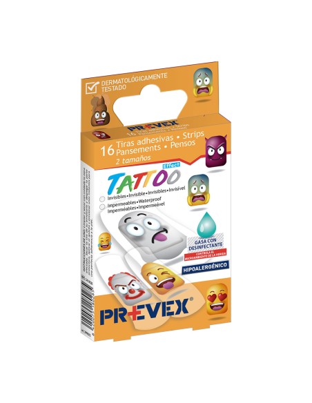 Tiras adhesivas infantiles 16u efecto tatoo