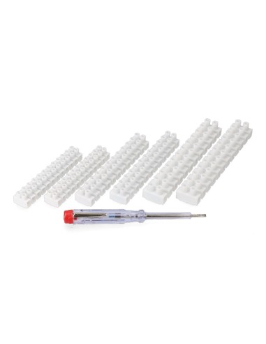 Kit bricolaje eléctrico destornillador + regletas de conexión