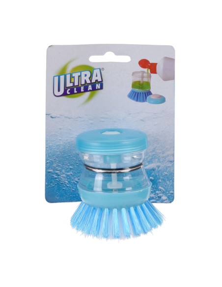 Cepillo lavaplatos con dosificador de jabon colores surtidos ø5 x 9 cm