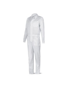 Mono trabajo en tejido tergal de 200 gramos con 4 bolsillos.t52. blanco