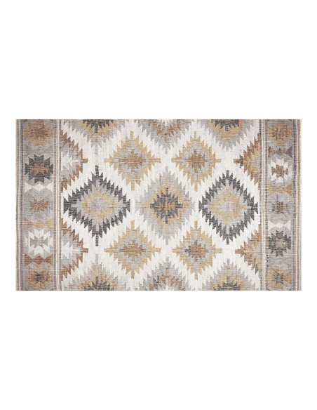 Alfombra vinílica estampada kilim grises 45 x 75 cm