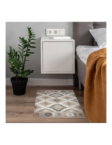 Alfombra vinílica estampada kilim grises 45 x...