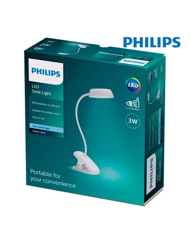 Flexo pinza led 3 w 4.000 k blanco