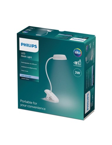 Flexo pinza led 3 w 4.000 k blanco