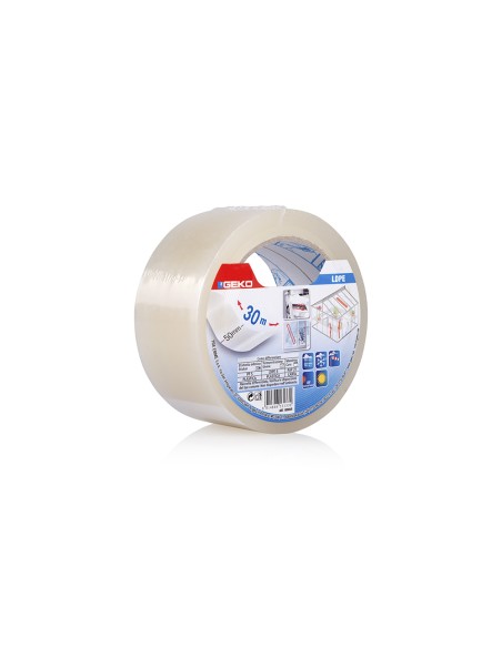 Cinta de embalar transparente 50mm x 30m, ldpe.
