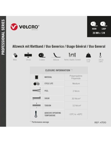 Cinta adhesiva extrafina, blanca, 20 mm x 5 m