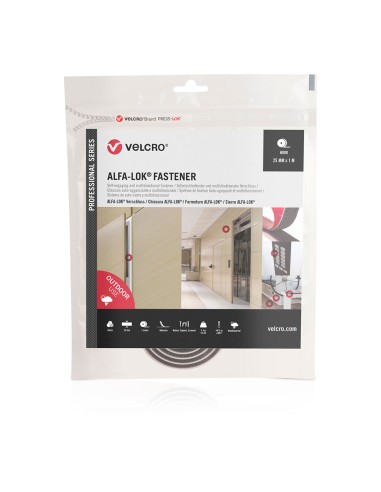 Cinta alfa-lok lineal de gancho, negra, 25 mm x...