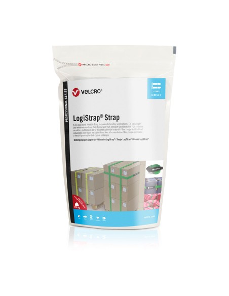 Correa logistrap, amarilla, pack 2 unidades, 50mm x 6m