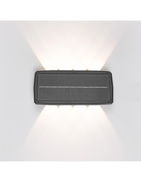 Aplique solar led 400lm 8w 3.000k