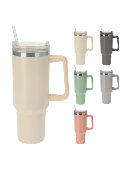 Taza termo de viaje 1200 ml colores surtidos