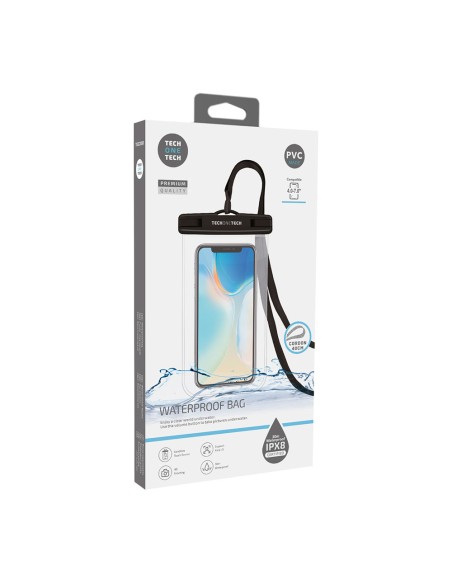 Funda impermeable colgante para agua pvc ipx8 negra