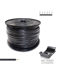 Cablecillo h07z1-k 1,50 mm² negro, 500 m. ( bobina mediana )