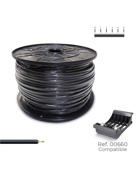Cablecillo h07z1-k 1,50 mm² negro, 500 m. ( bobina mediana )
