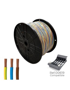 Cablecillo trenzado h07z1-k 3 g 1,50 mm² 3 colores, 300 m. (bobina grande)