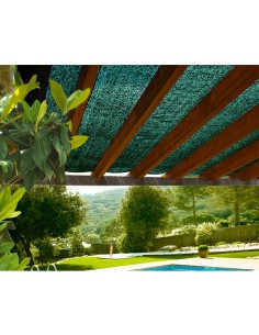 Rollo de malla sombreadora. color verde 70% 2x100m 2