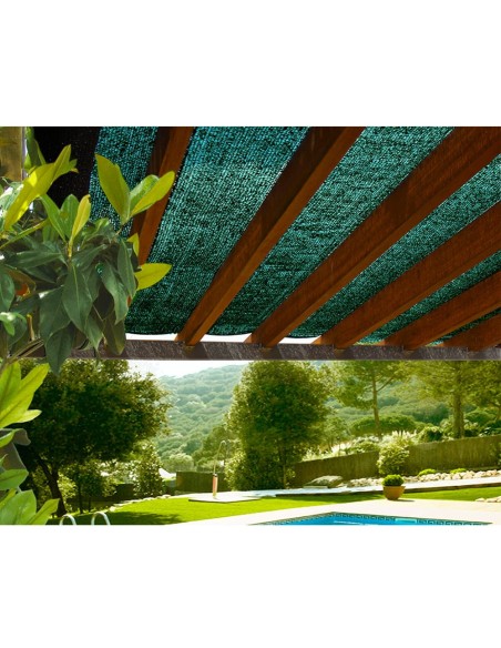 Rollo de malla sombreadora. color verde 70% 2x100m