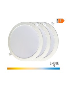 Pack 3 downlights led 18 w luz fría 6400 k