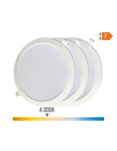 Pack 3 downlights led 18w luz día 4000 k