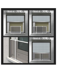 Mosquitera con marco extensible blanco medidas: 50x75-142cm