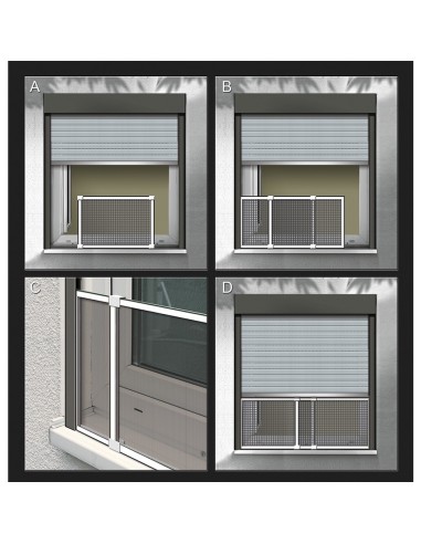 Mosquitera con marco extensible blanco medidas: 50x75-142cm