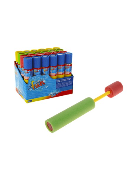 Pistola de agua de espuma ø5x26cm colores surtidos. euro/u colores / modelos surtidos