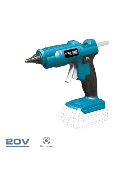 Pistola termofusible 20 v