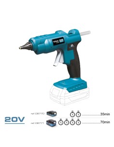 Pistola termofusible 20 v 2