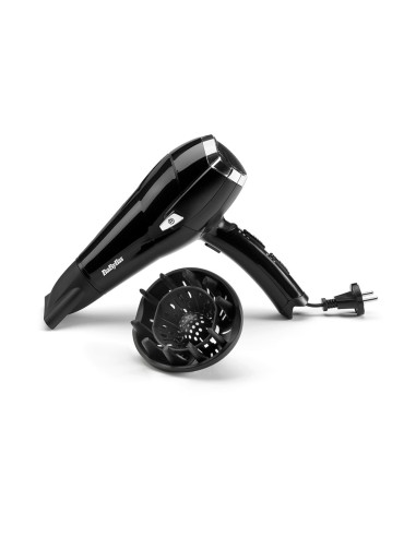 Secador de pelo negro con cable retráctil 2000 w