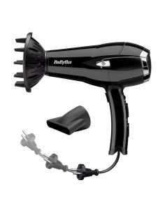 Secador de pelo negro con cable retráctil 2000 w 2