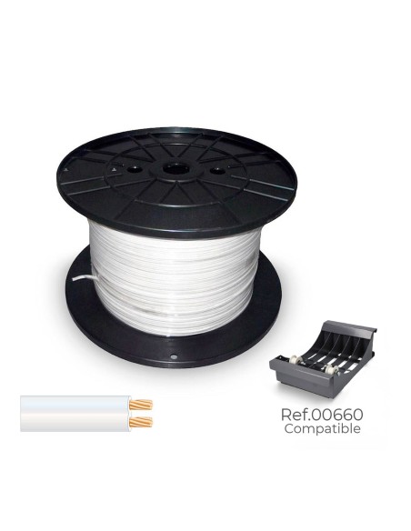 Cable paralelo 48v 2 x 0,75 mm² blanco 500 m. (bobina mediana)