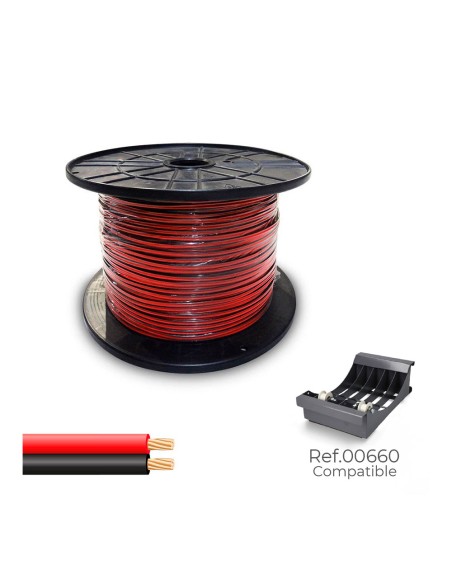 Cable paralelo 48v 2 x 0,75 mm² rojo/negro 500 m. ( bobina mediana )