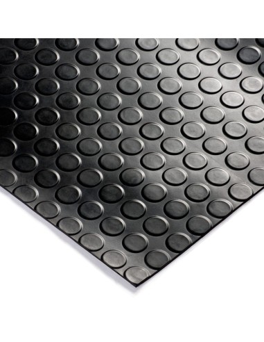 Alfombra suelo caucho-goma 1 x 10 m círculos