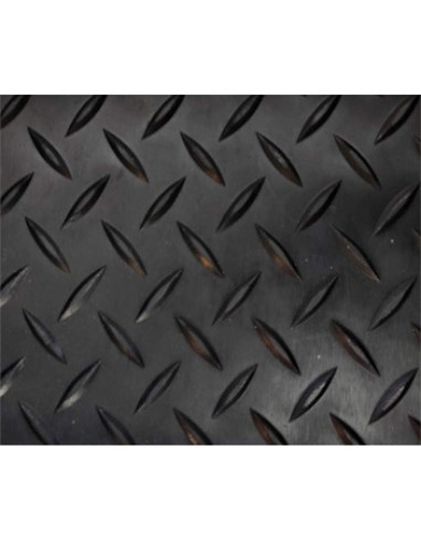 Alfombra suelo caucho-goma 1 x 10 m diamantes