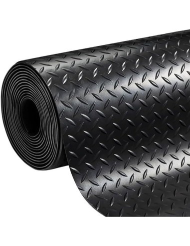 Alfombra suelo caucho-goma 1 x 10 m diamantes