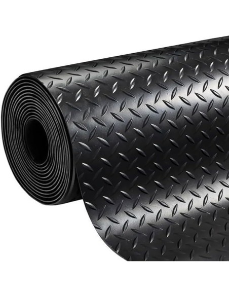 Alfombra suelo caucho-goma 1 x 10 m diamantes
