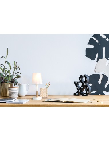 Lámpara de mesa blanca, e14 máx 40 w, ø 13 x 32...