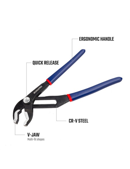 Alicates pico de loro ajuste rápido 200 mm