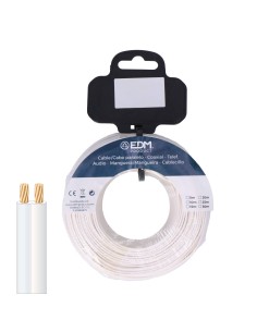 Carrete cable paralelo telefono blanco 2 vias 5 m