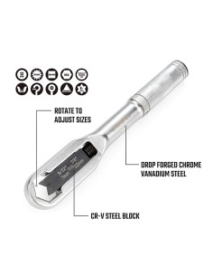 Llave ajustable universal 7 - 22 mm, métrica y sae 2