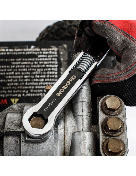 Llave ajustable universal 5 - 16 mm, métrica y sae