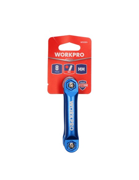 Juego de 8 llaves allen plegables (métrico)