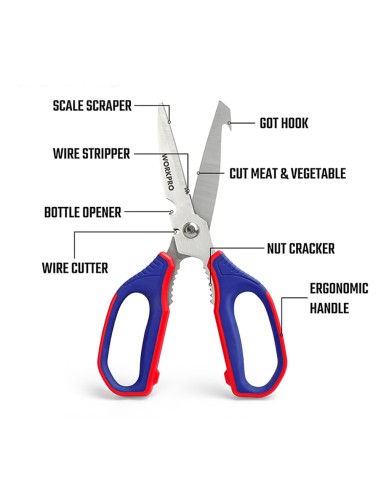 Tijeras bricolaje multifunción 250 mm