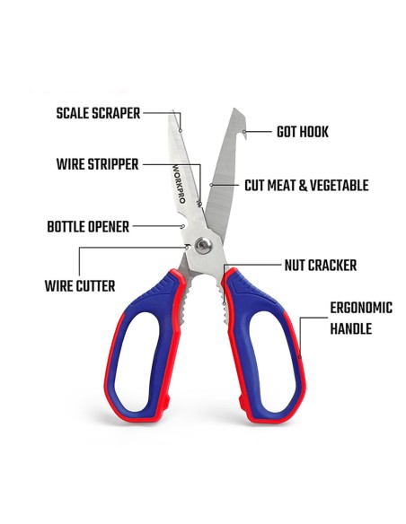 Tijeras bricolaje multifunción 250 mm